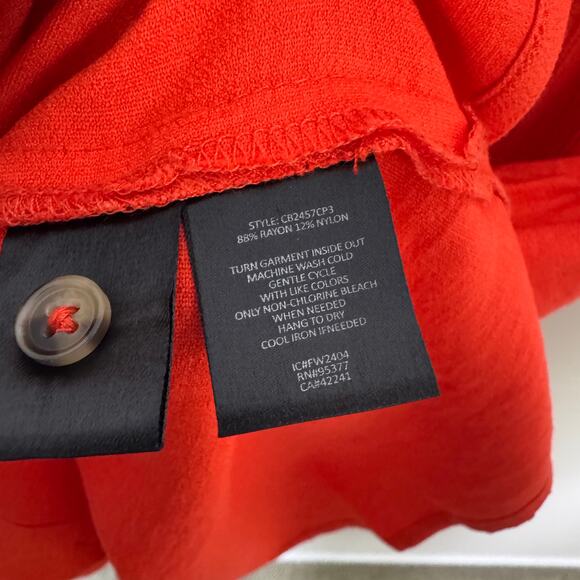 Sanctuary Button Down Sleeveless V NECK Orange Top US Women's S - Picture 4 of 6